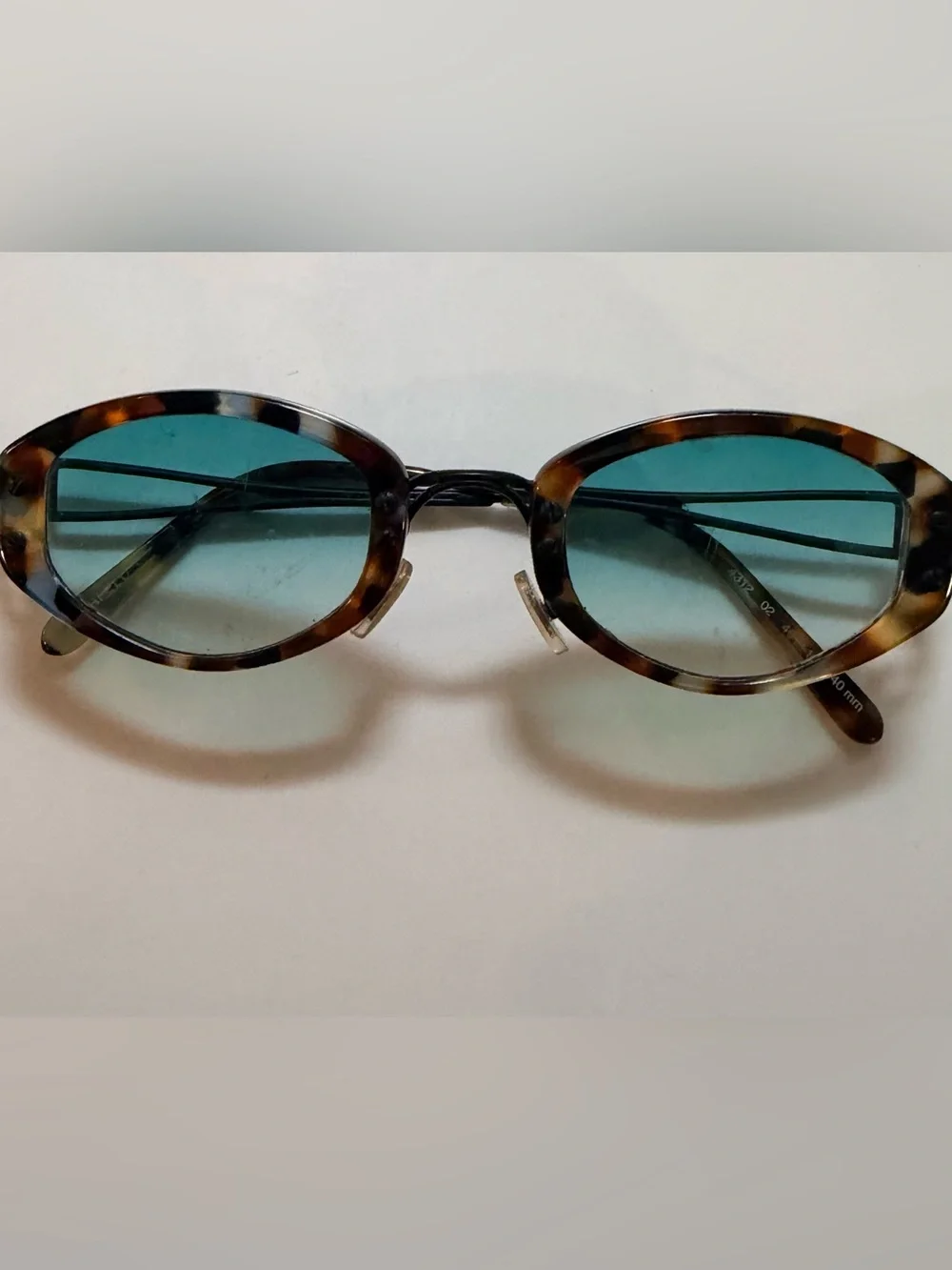 Karl Lagerfeld Tortoiseshell Frame Teal Gradient Lens Sunglasses